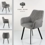 Krzesło DELUXE KR-163 Tkanina STRONG 14 Noga Metalowa